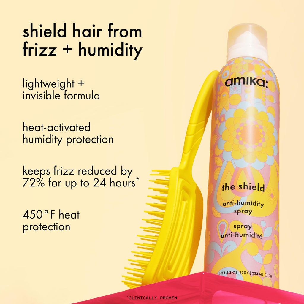 amika The Shield Anti-Humidity Hair Spray with Heat and UV Protection