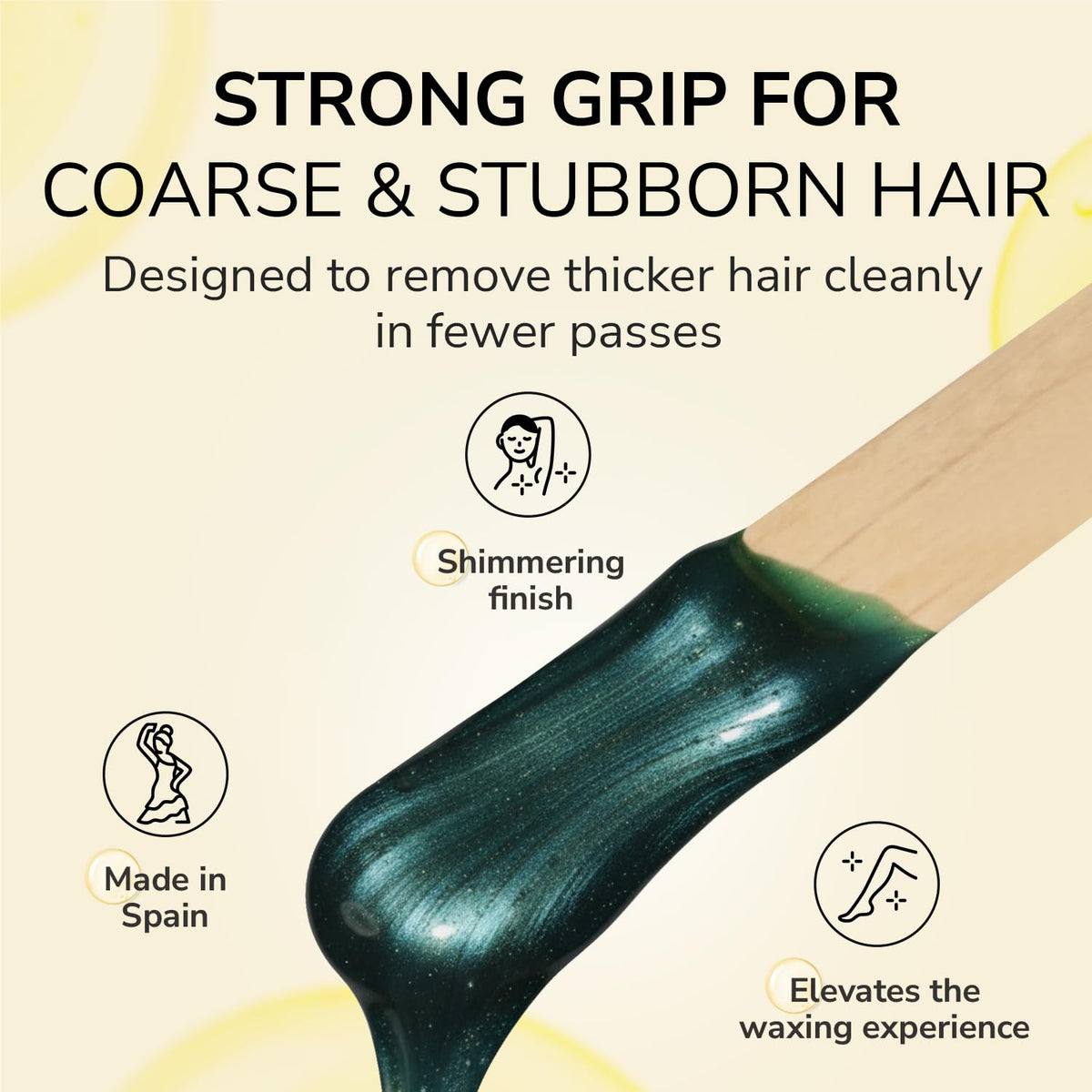 Dermwax Emerald Ocean Hard Wax Beads for Coarse & Stubborn Hair, 2.2 lb