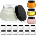 Yarlung 16 Pack 8 Oz Clear PET Plastic Jars with Lids