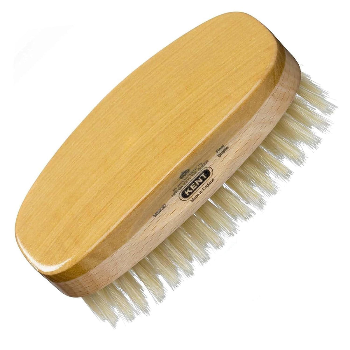 Kent MS23D Men's Military Style Boar Bristle Hair & Beard Brush