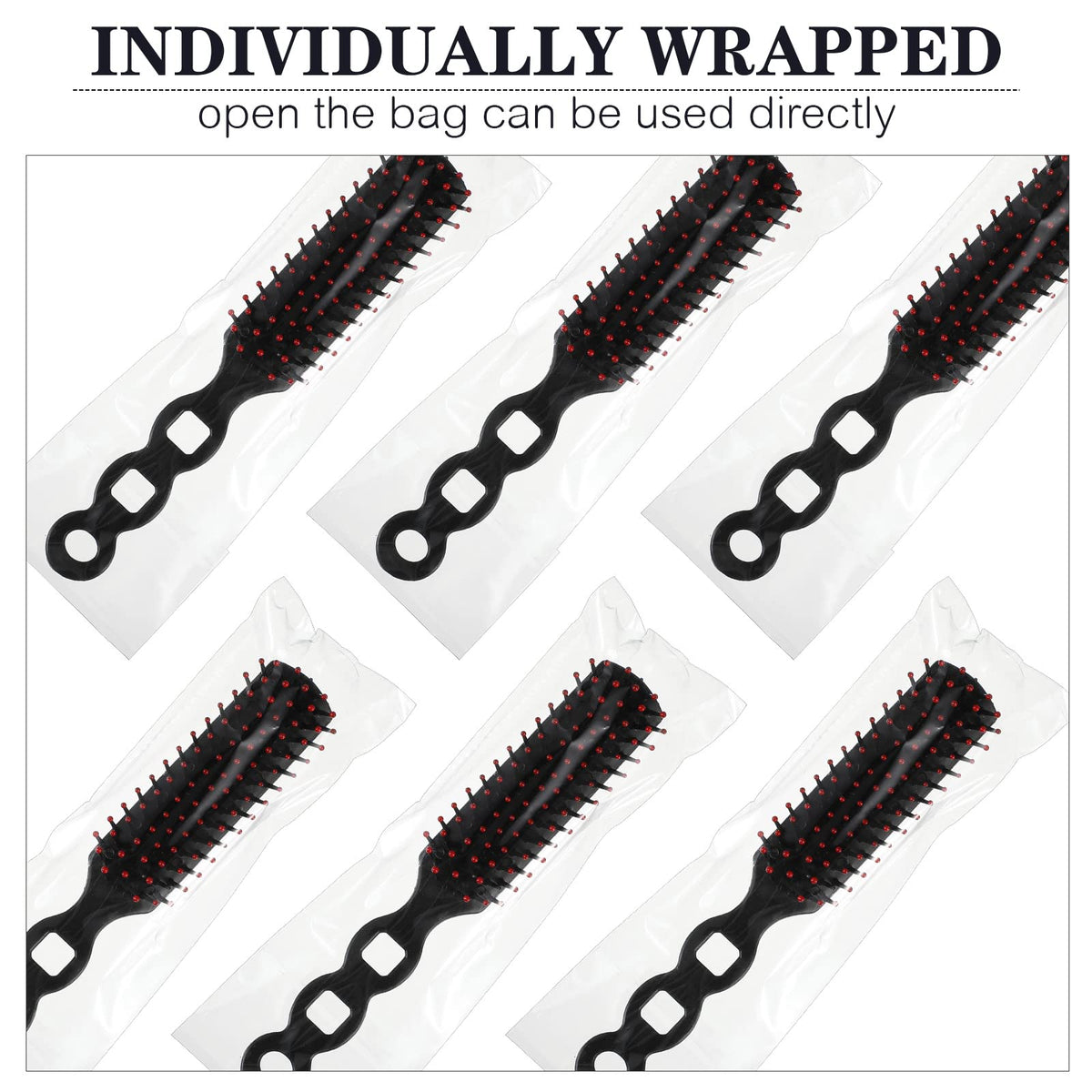 100 Pack Portable PP Hair Brushes for All Hair Types