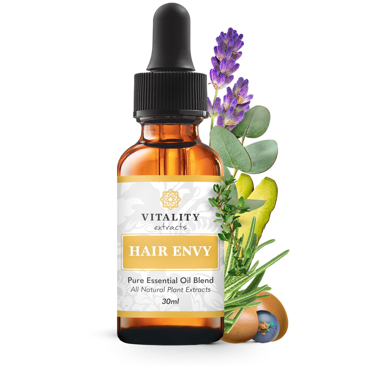 Vitality Extracts Hair Envy Natural Hair Growth Serum with Plant Oils