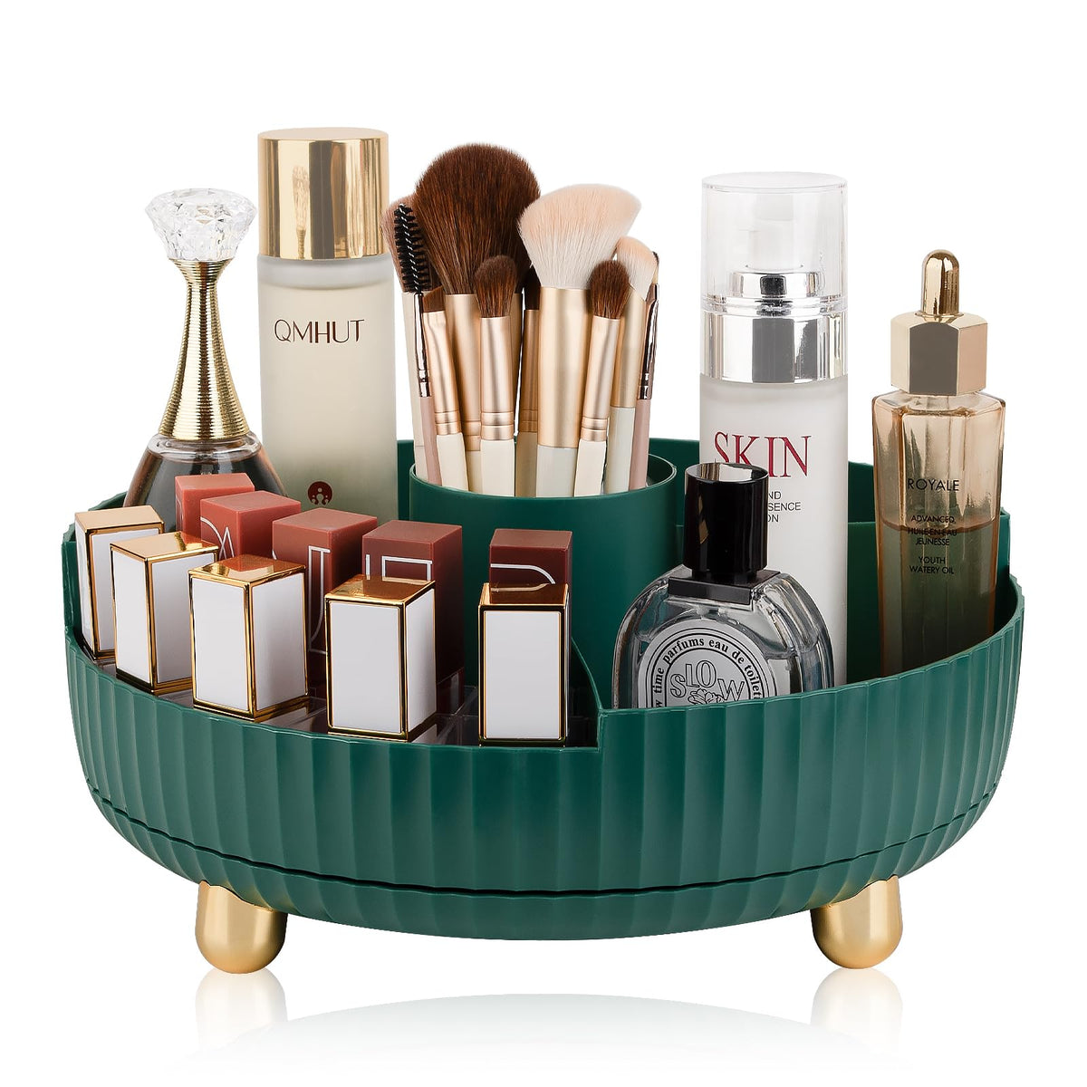 360 Rotating Makeup and Perfume Organizer Tray