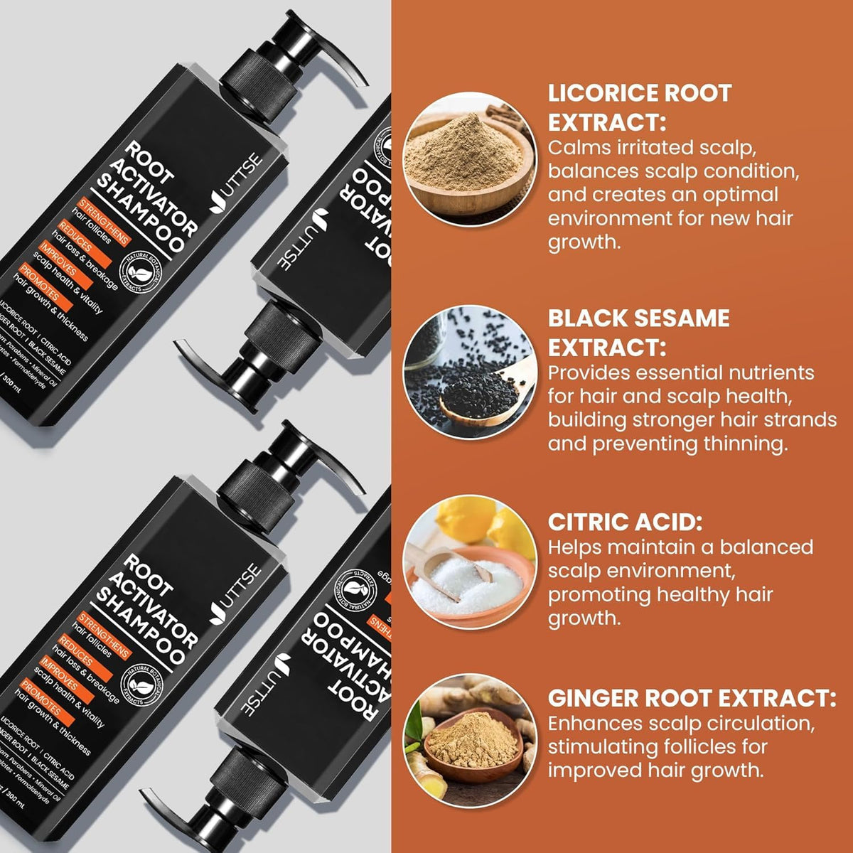 Root Activator Hair Growth Shampoo for Thinning Hair