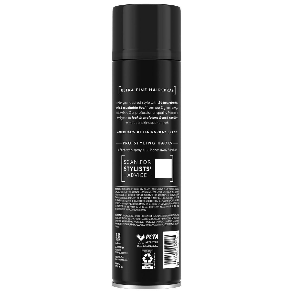 TRESemmé Ultra Fine Mist Hairspray, Lightweight Flexible Hold, 24H Frizz Control