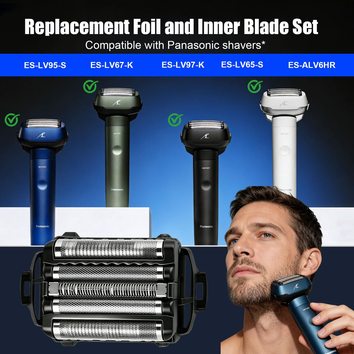 Replacement Blades and Foil for Panasonic ARC5 Shavers