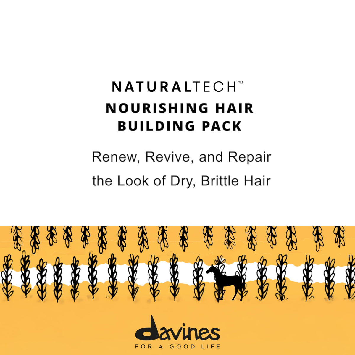 Davines Naturaltech Nourishing Hair Building Pak Hair Repair Mask, 8.45 Fl Oz