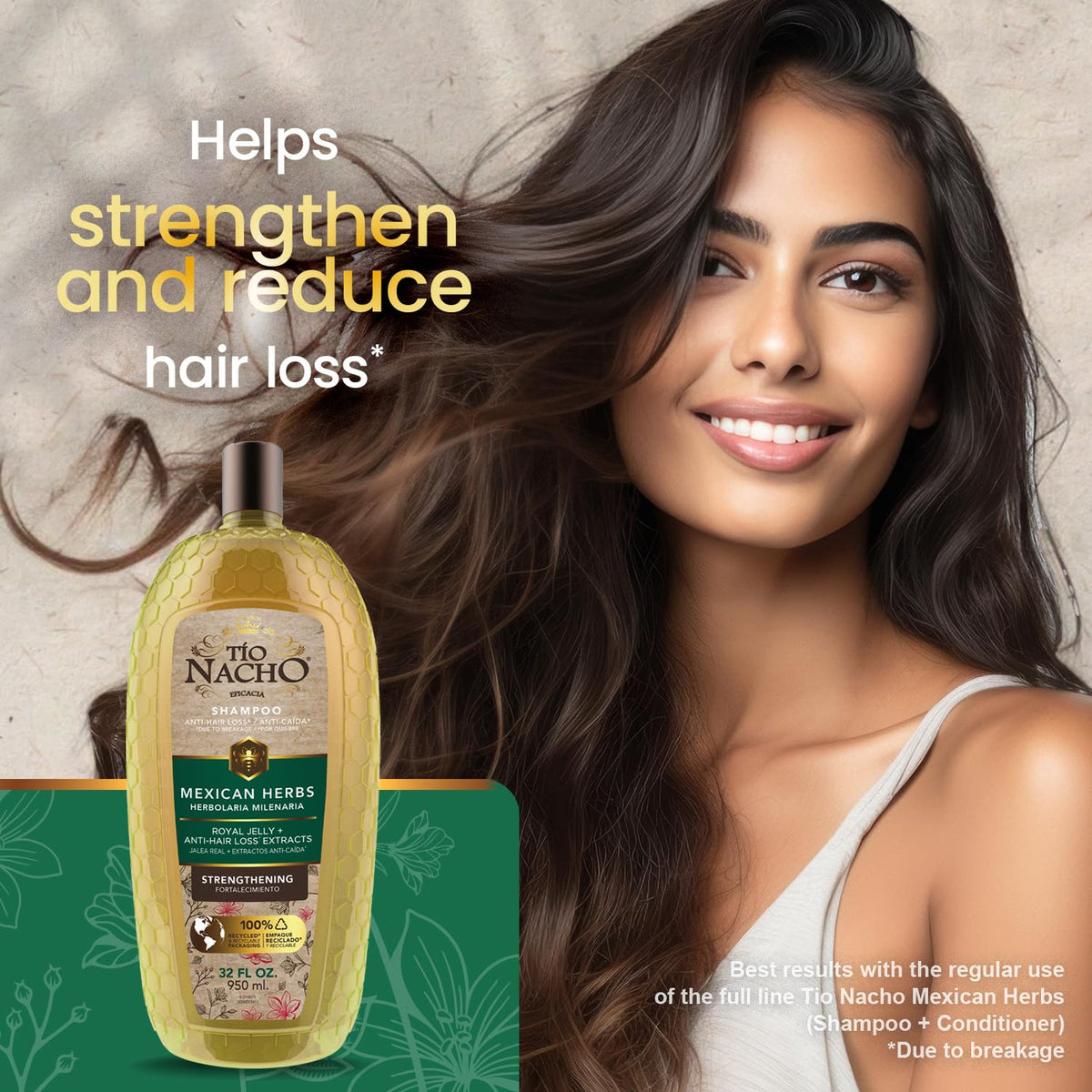 Tío Nacho Mexican Herbs Anti-Hair Loss Shampoo, 32 fl oz