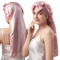 YFONG Double-Layered 100% Mulberry Silk Bonnet for Long Hair