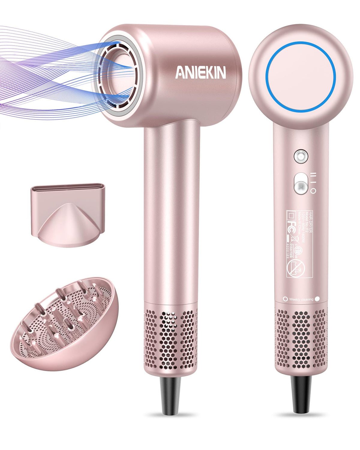 Aniekin High-Speed Ionic Hair Dryer with Diffuser