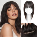 Aimeolyn Real Human Hair Toppers for Women with Bangs