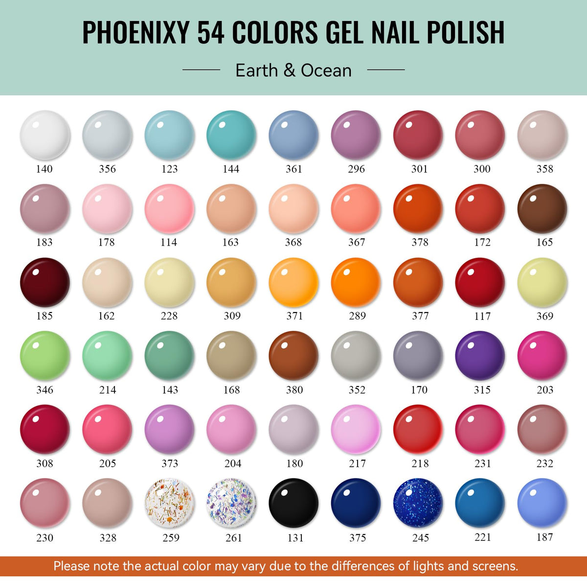 PHOENIXY Gel Nail Polish Set with Base and Top Coats