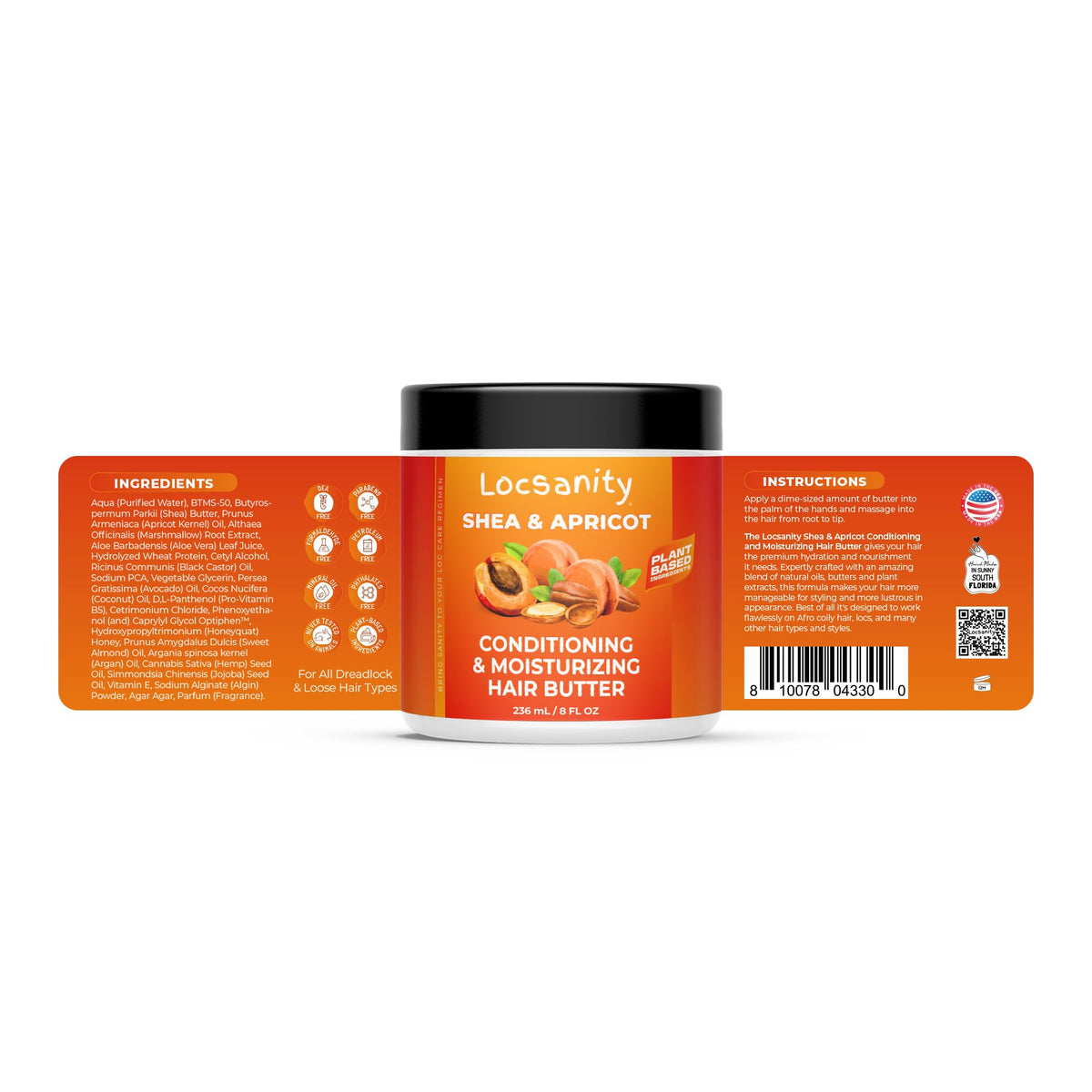 Locsanity Shea & Apricot LOC Hair Care Kit, Moisturizing Twist Butter