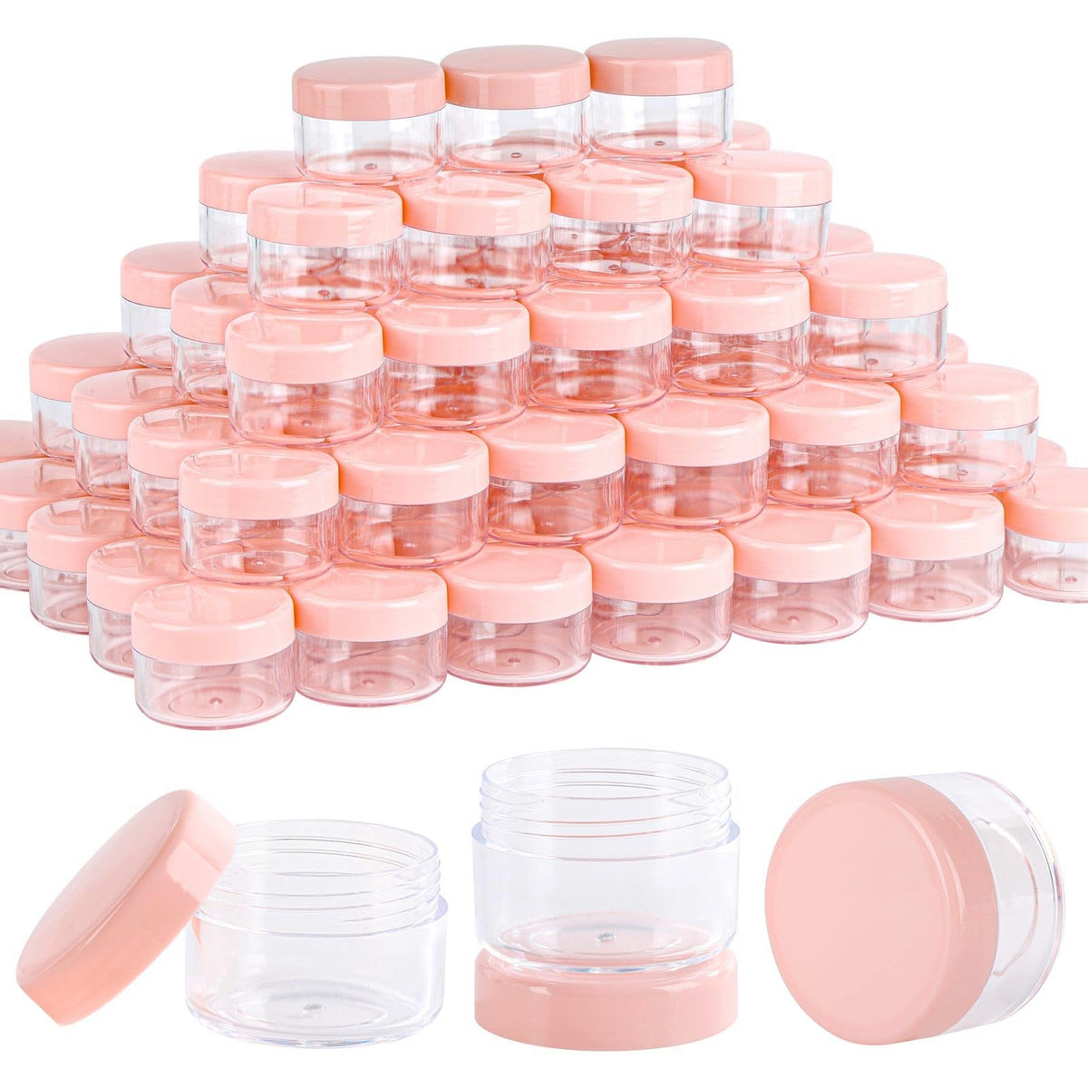 Plastic Sample Containers with Lids - Empty Cosmetic Jars