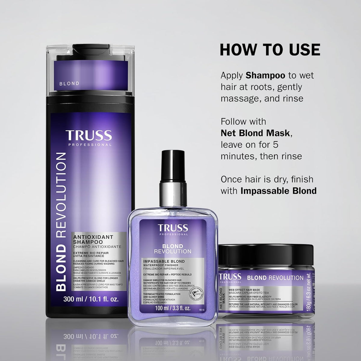 TRUSS Blond Revolution Net Blond Hair Mask, Color-Enhancing Hair Repair Mask