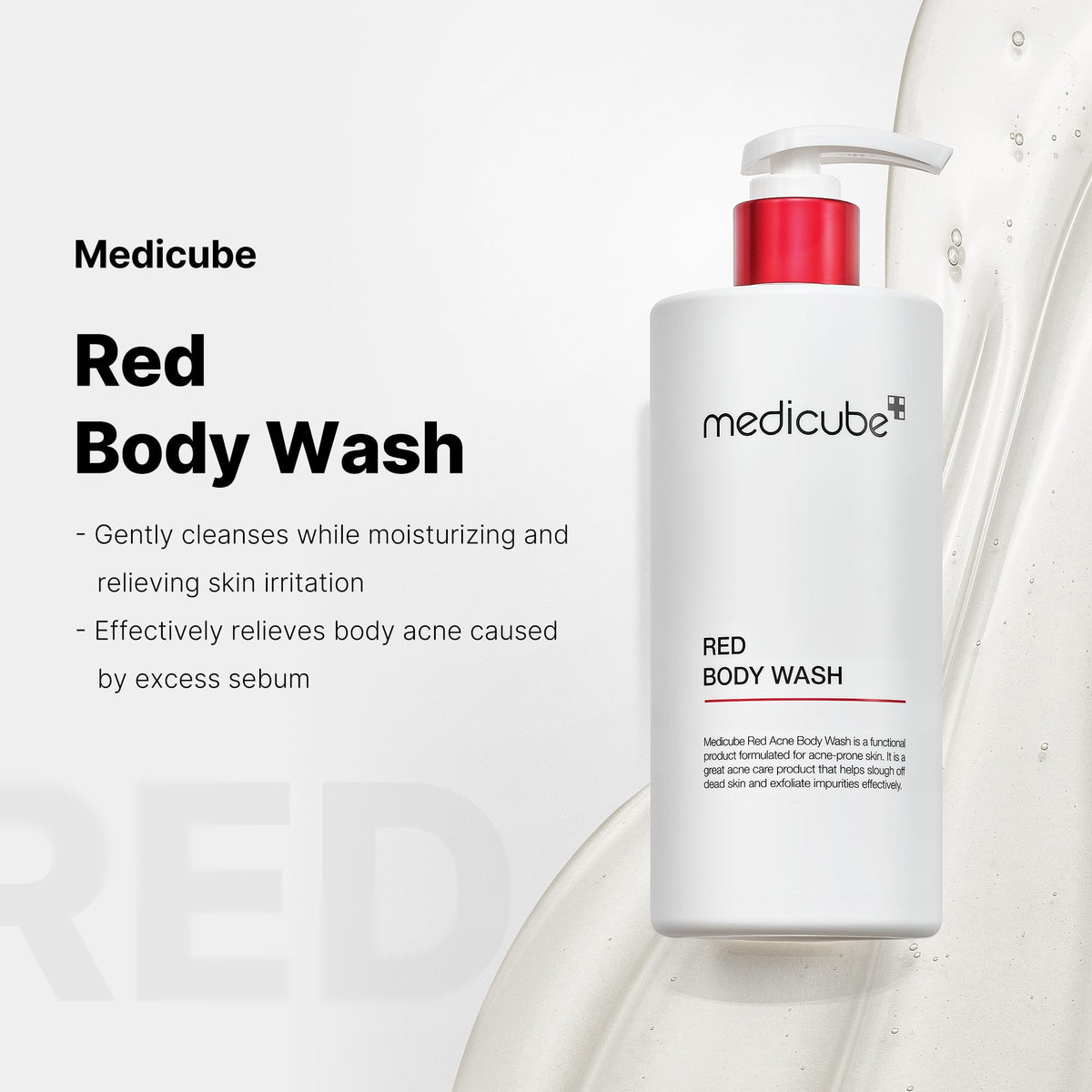 medicube Red Body Wash Low pH Clarifying Cleanser with Niacinamide