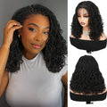 Black 14-Inch Micro Twist Braided Full Lace Wig with Baby Hair
