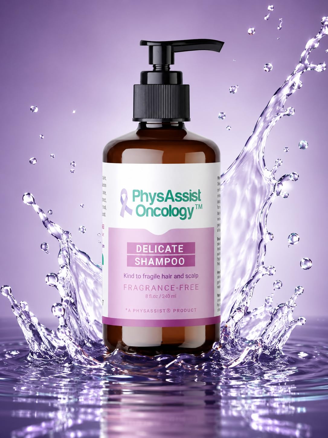 PhysAssist Oncology Delicate Tea Tree Shampoo, Fragrance-Free, 8 oz