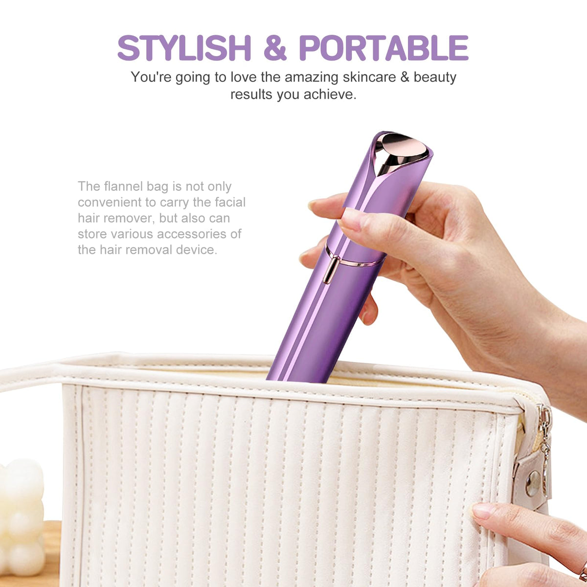 tuokiy Battery-Powered Facial Hair Remover for Women