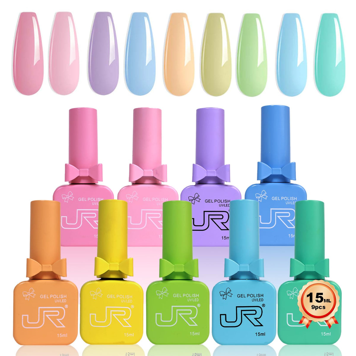 JR Gel Nail Polish Set - Soak-Off UV LED Nail Color