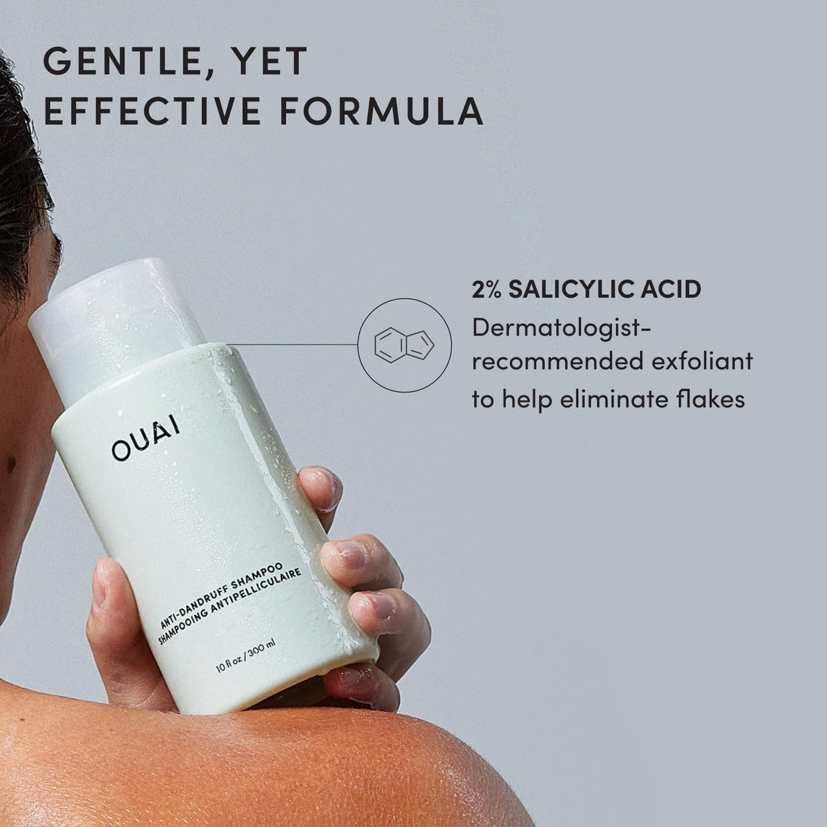 OUAI Anti-Dandruff Shampoo with Salicylic Acid, Sulfate-Free Scalp Care