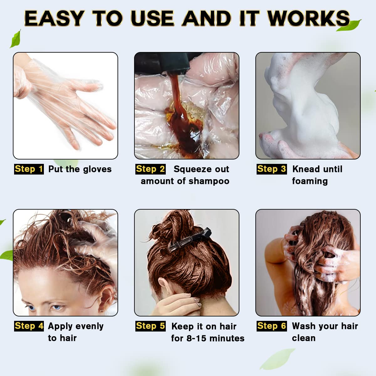 Cosmpro 3-in-1 Hair Dye Shampoo for Gray Coverage