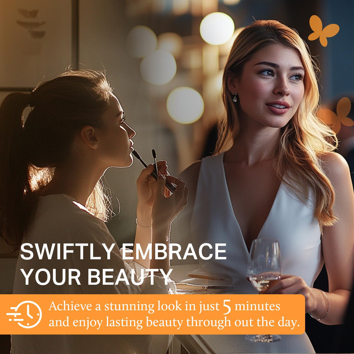 DOORES Human Hair Clip-In Extensions with Secure U-Shaped Clips