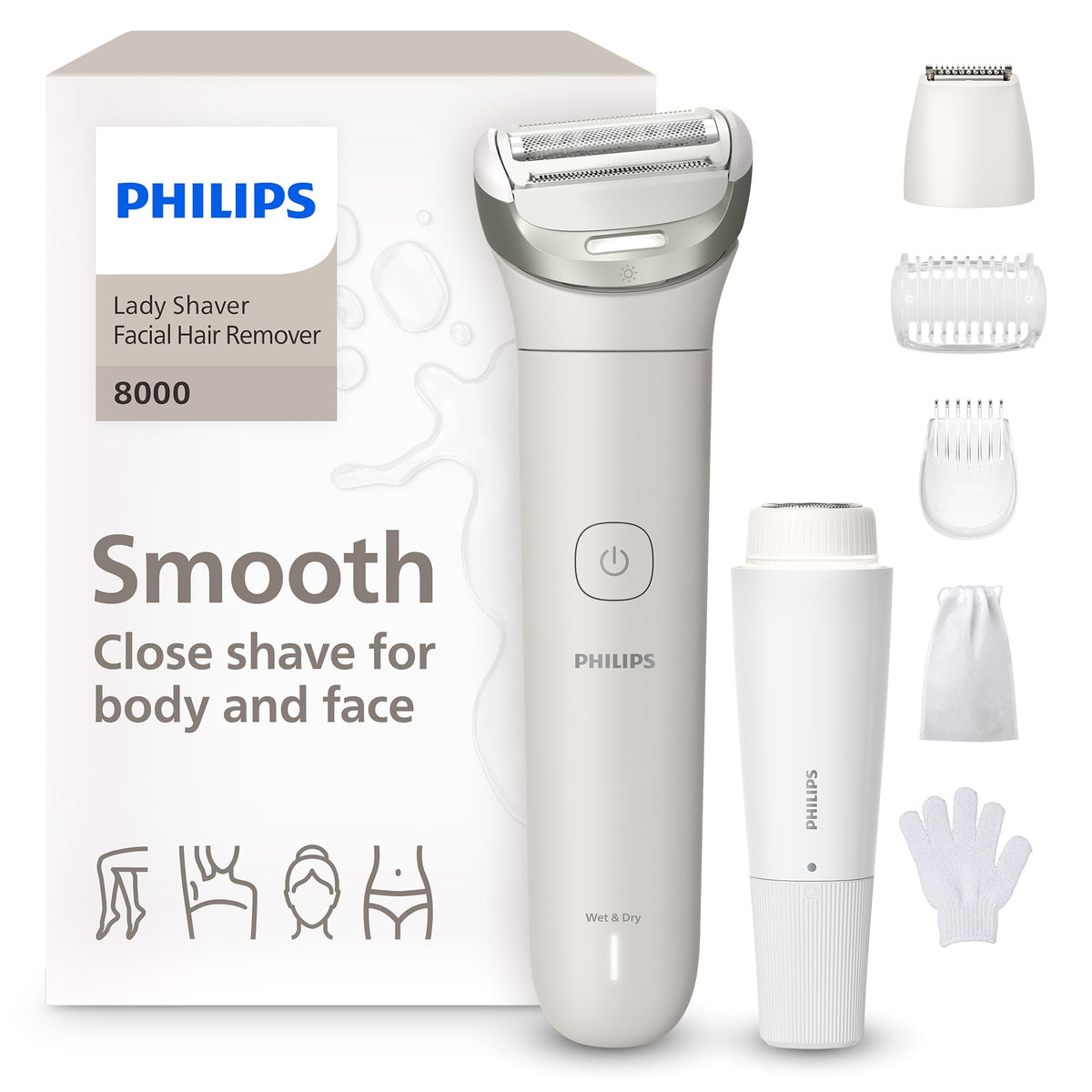 Philips Lady Shaver Series 8000 Cordless Wet & Dry Electric Shaver