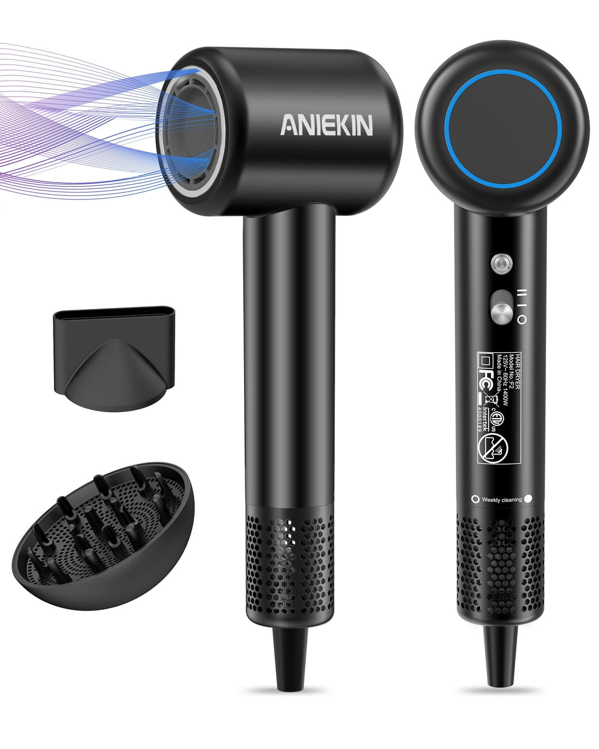 Aniekin High-Speed Ionic Hair Dryer with Diffuser