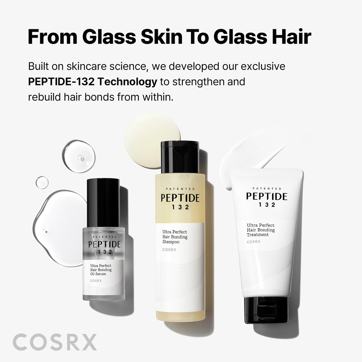 COSRX PEPTIDE-132 Hair Bonding Shampoo for Damaged Hair and Scalp Care