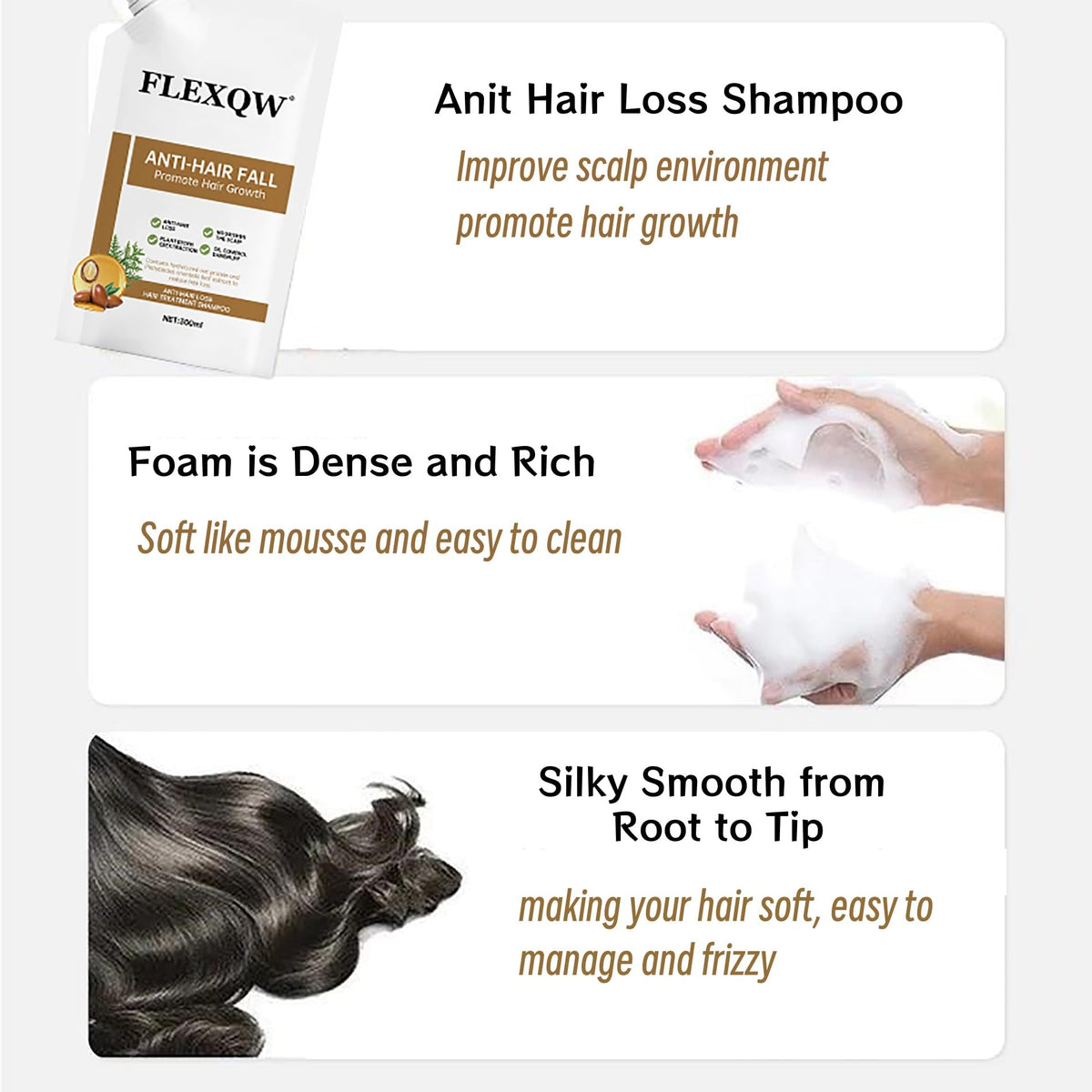Anti-Hair Loss Shampoo with Ginger & Ginseng Extracts