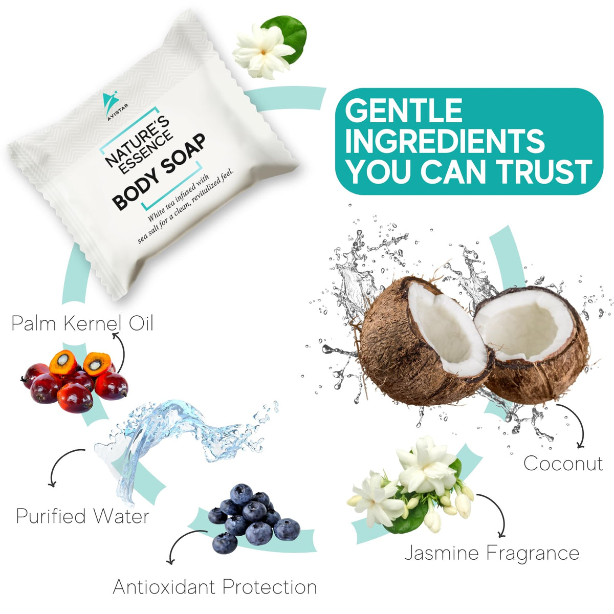 Nature's Essence Individually Wrapped Mini Bar Soap