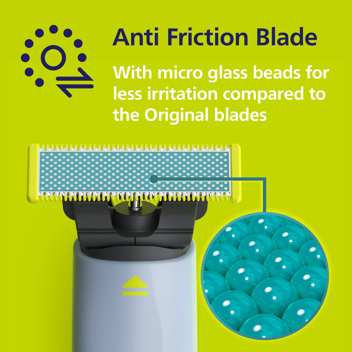 Philips Norelco OneBlade Anti Friction Replacement Blade, Genuine Stainless Steel