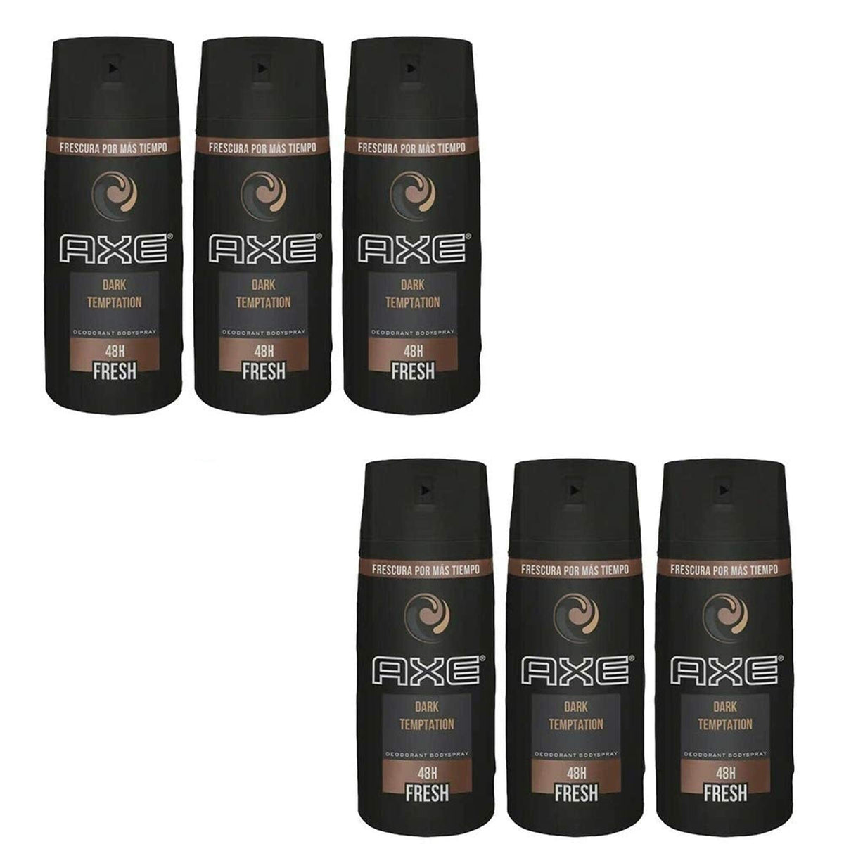 AXE Dark Temptation Body Spray Deodorant for Men, 4 oz, 6-Pack
