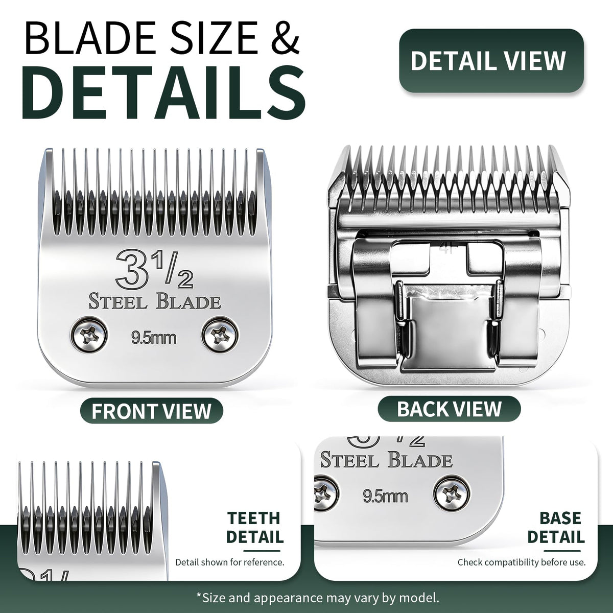 Steel Replacement Detachable Clipper Blade for Hair Styling