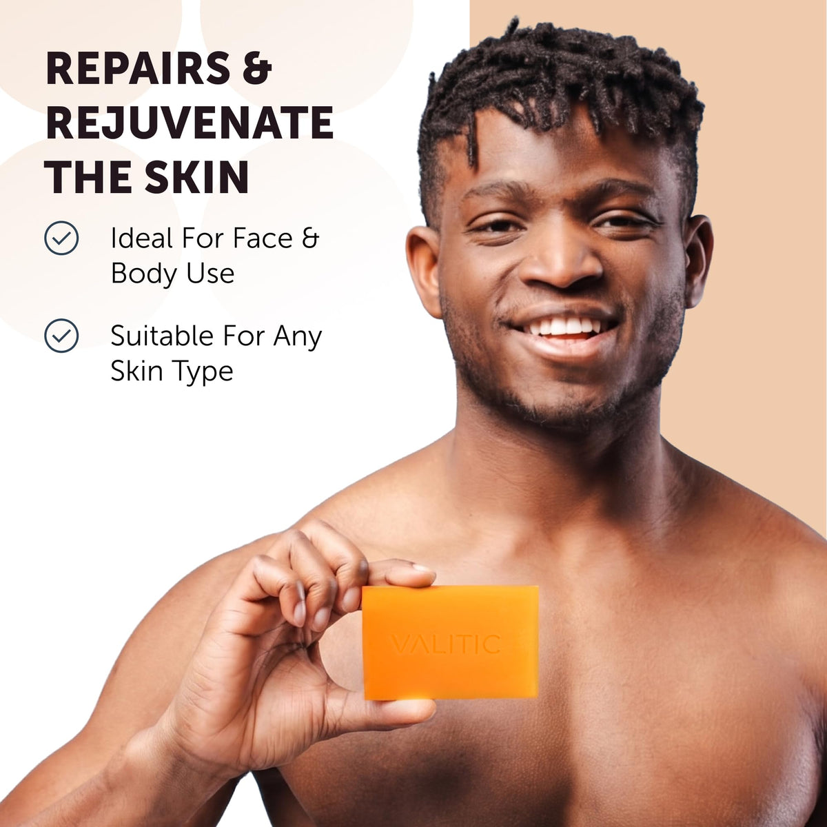 VALITIC Papaya Turmeric Kojic Acid Soap Bars for Dark Spots