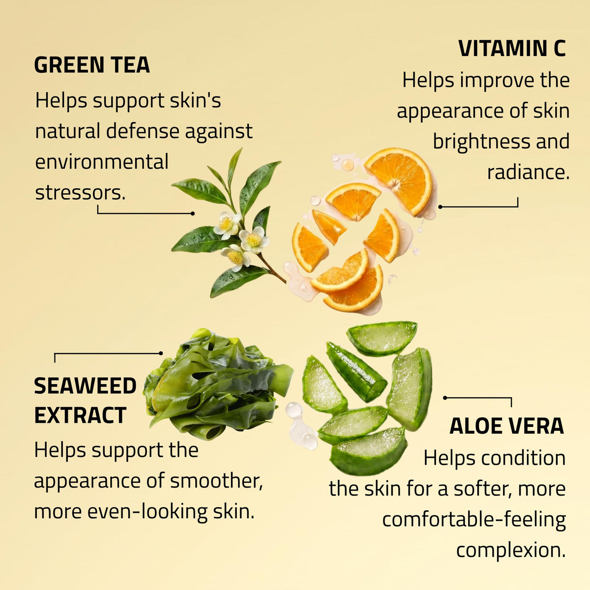 YEOUTH Vitamin C Face Wash with Aloe Vera and Seaweed, 3 oz