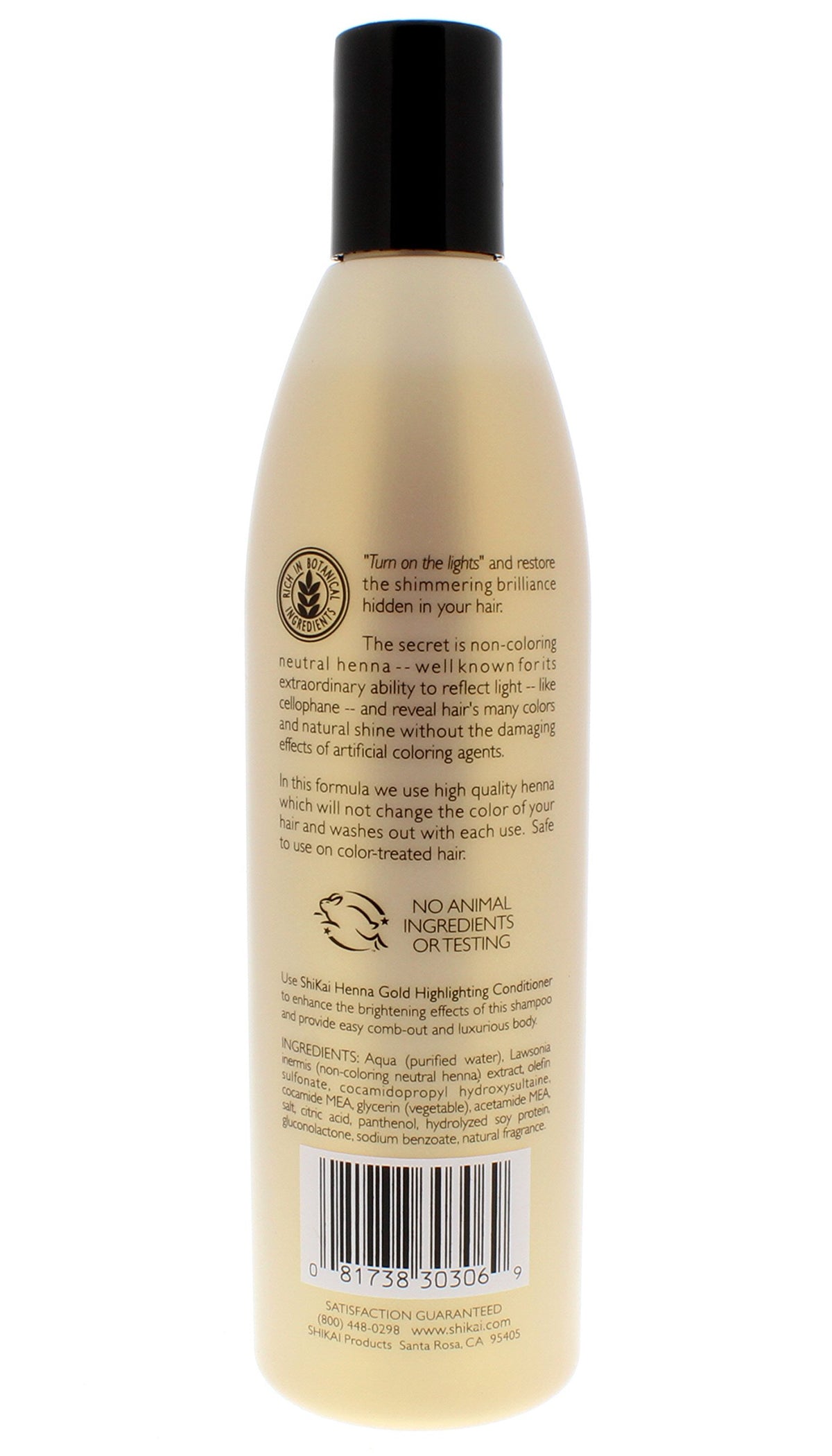 Shikai Henna Gold Highlighting Shampoo with Natural Fragrance, 12.6 oz, Pack of 3