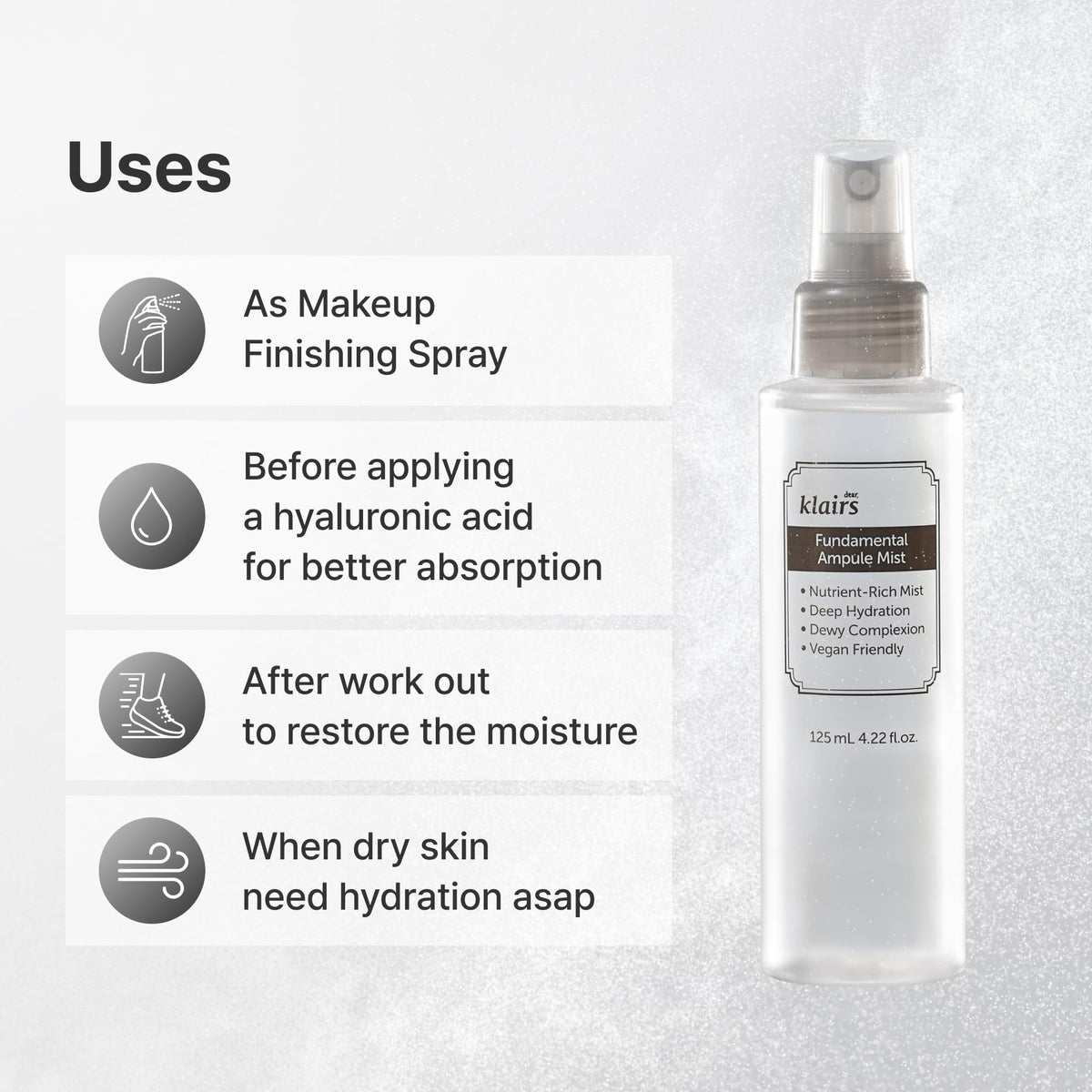 DearKlairs Green Tea Toner Mist Hydrating Face Mist, Fragrance-Free, 4.22 fl oz