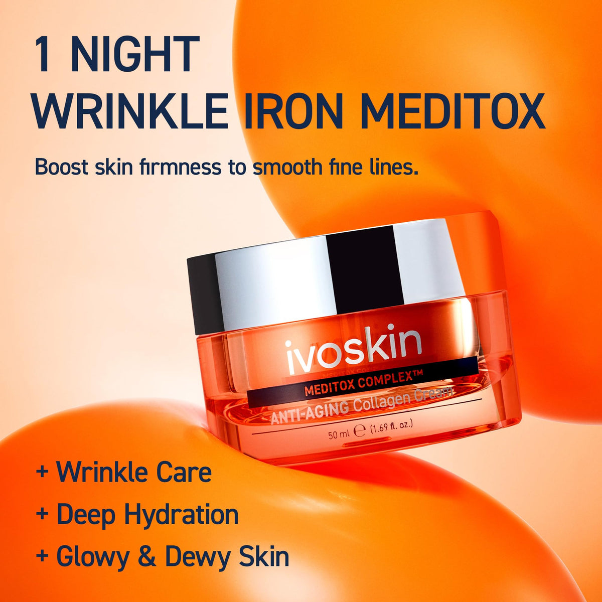 IVOSKIN Collagen Neck Cream with Retinol & Multi Peptides, 1.69 fl oz