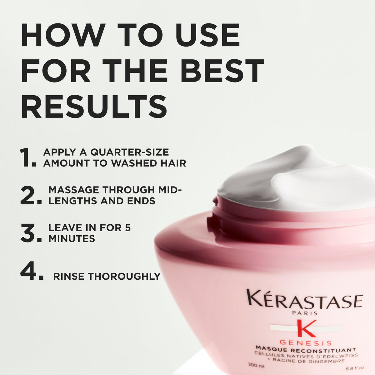 Kérastase Genesis Reconstituant Strengthening Hair Mask, 6.8 Fl Oz