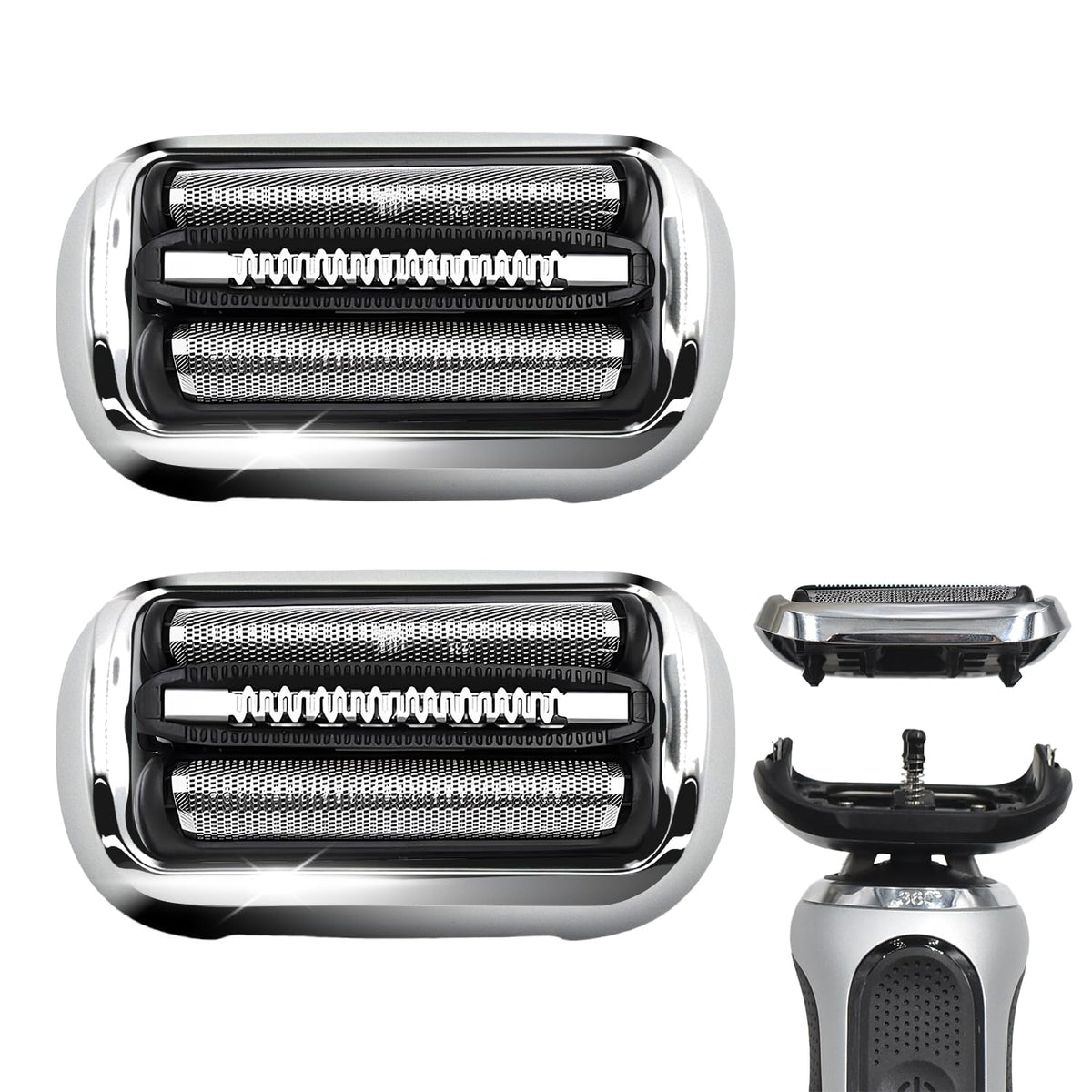 73S Series 7 Replacement Shaver Heads, 2-Pack for Braun Electric Shavers
