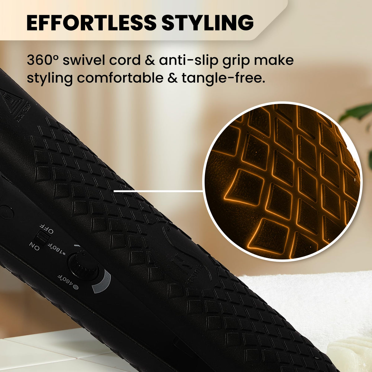 Herstyler Superstyler Onyx Ceramic Flat Iron Hair Straightener