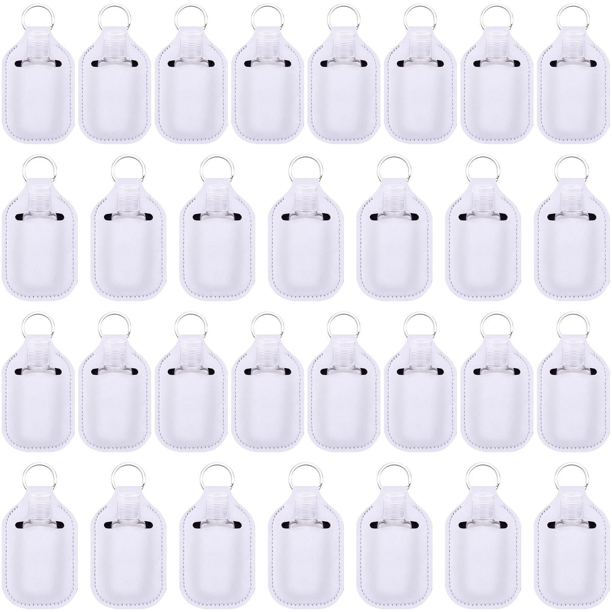 Duufin 60-Piece Refillable Travel Bottles and Keychain Holder Set