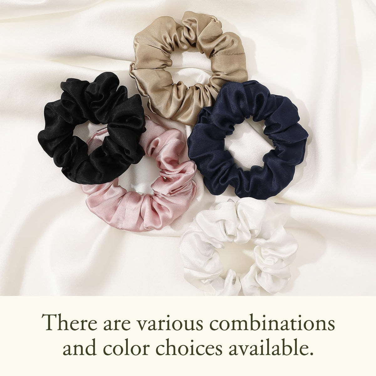 LILYSILK 100% Mulberry Silk Hair Scrunchies