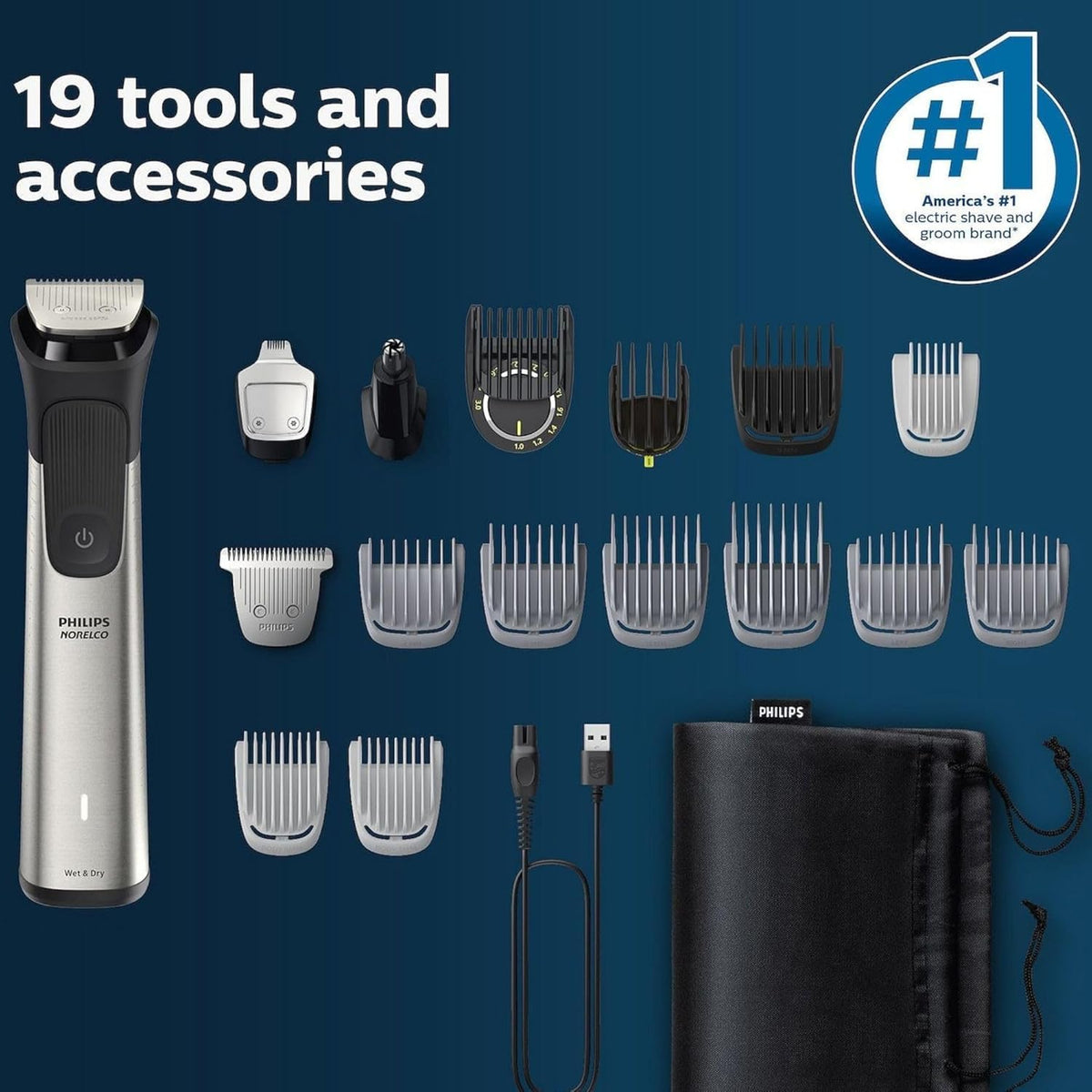 PHILIPS Multigroom 7000 All-in-One Grooming Trimmer for Men