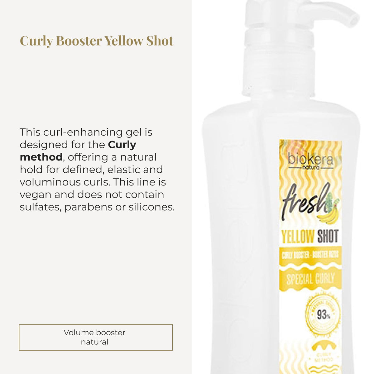 SALERM Biokera Fresh Curl Activator Gel, Curly Booster Yellow Shot