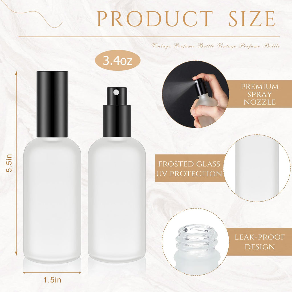 Roshtia 30-Piece Refillable Glass Spray Bottles with Fine Mist Sprayers