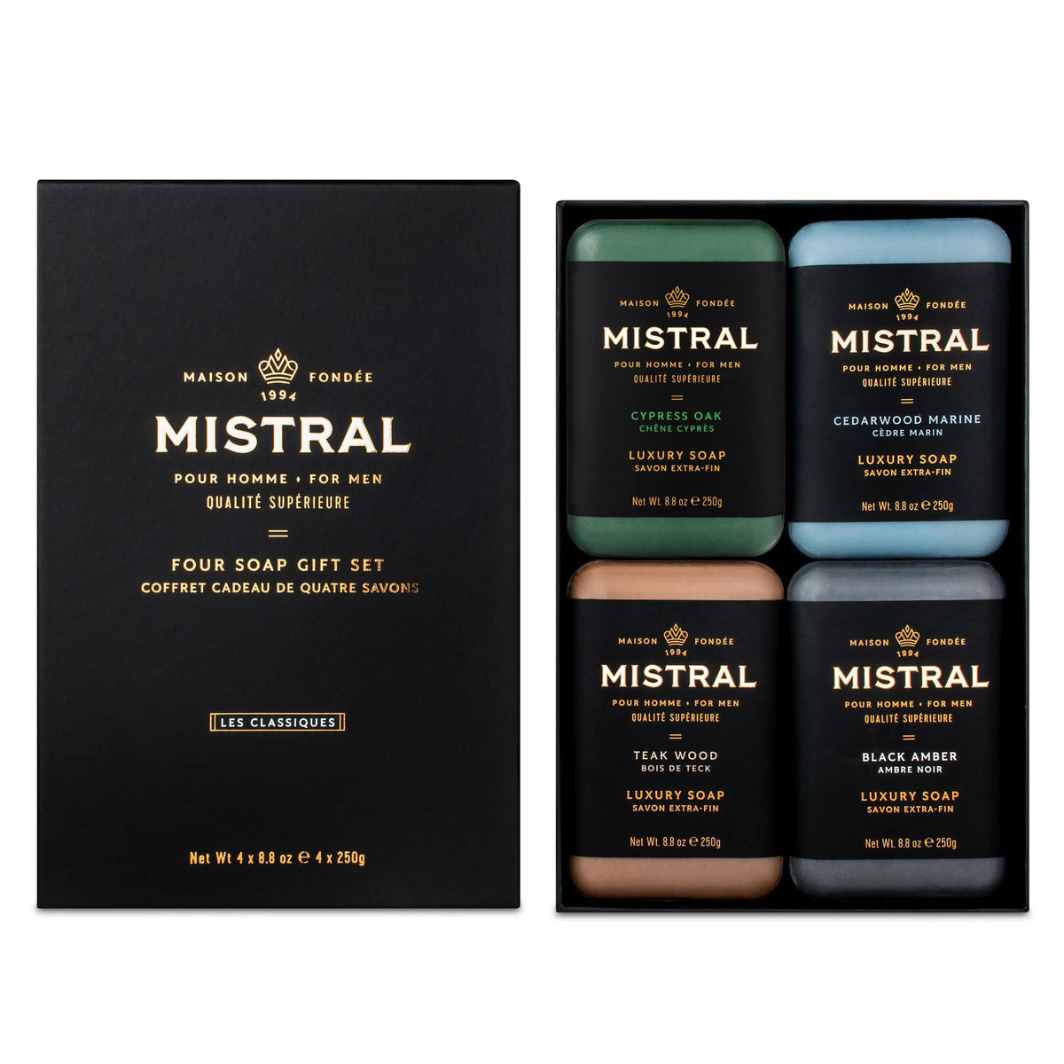 Mistral Men's Luxury Triple-Milled Bar Soap