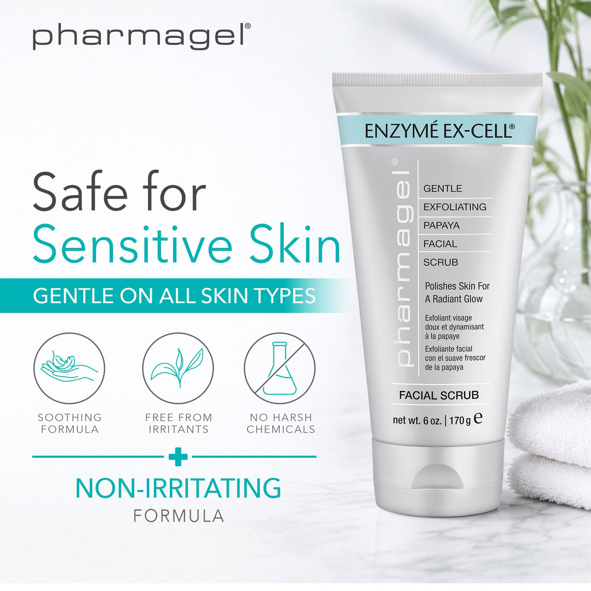 Pharmagel Gentle Papaya Face & Body Exfoliator Scrub